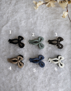Elegant Matte Bow Hair Claw Clip – Minimalist Double shaded