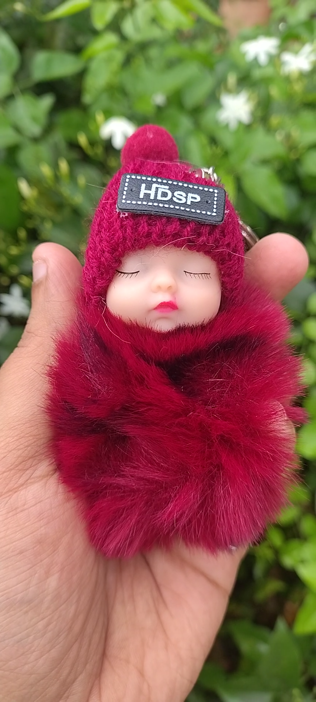 Valentine Special Sleep Doll Fur Key Chain | Cute Bag Charm