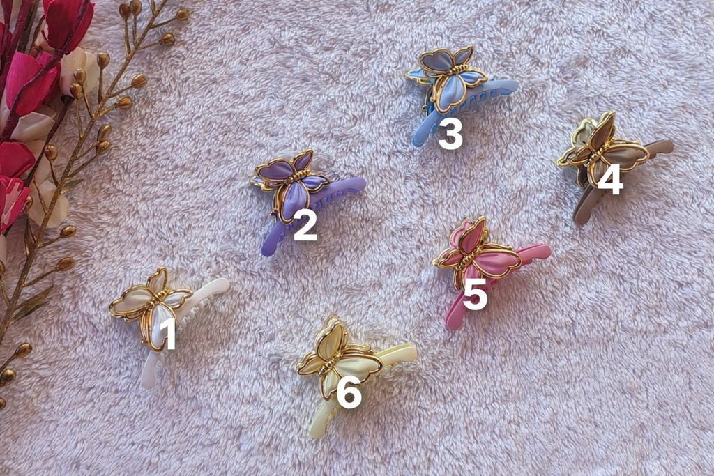 Elegant Butterfly Hair Claw Clip – Premium Metal Finish
