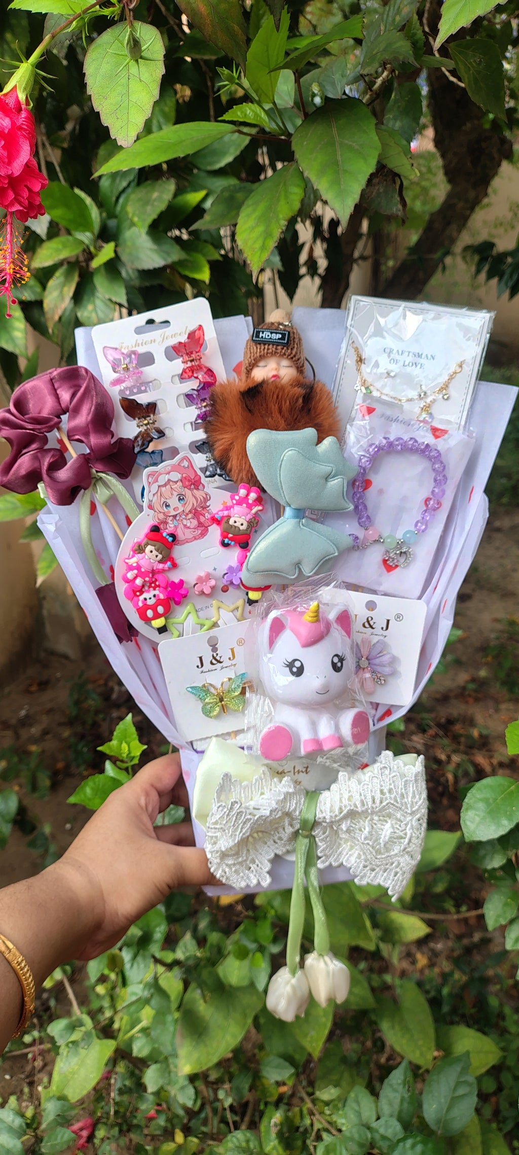 Unicorn Princess Accessories Bouquet – Kids Gift Hamper