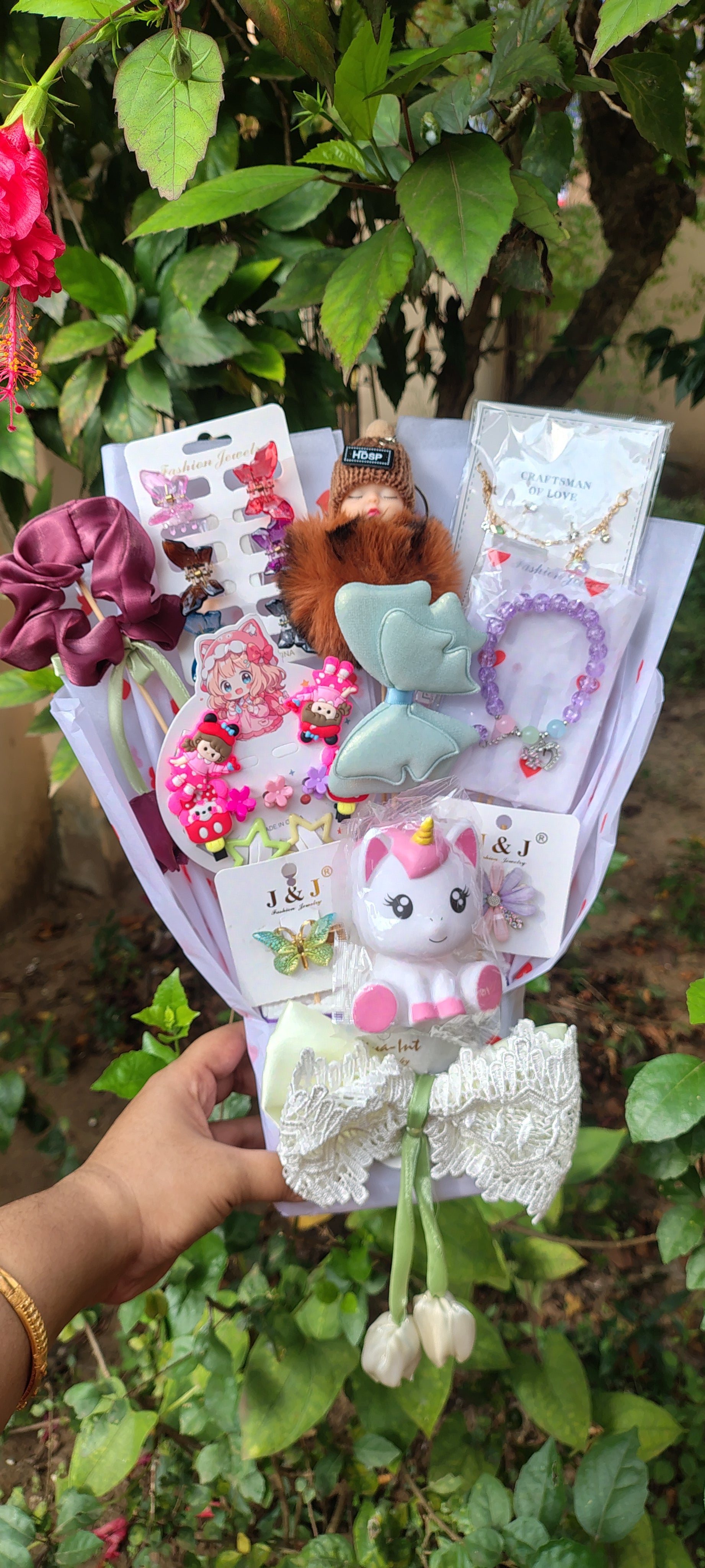 Unicorn Princess Accessories Bouquet – Kids Gift Hamper