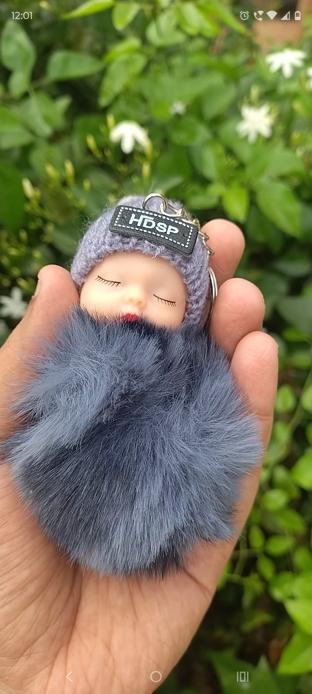 Valentine Special Sleep Doll Fur Key Chain | Cute Bag Charm