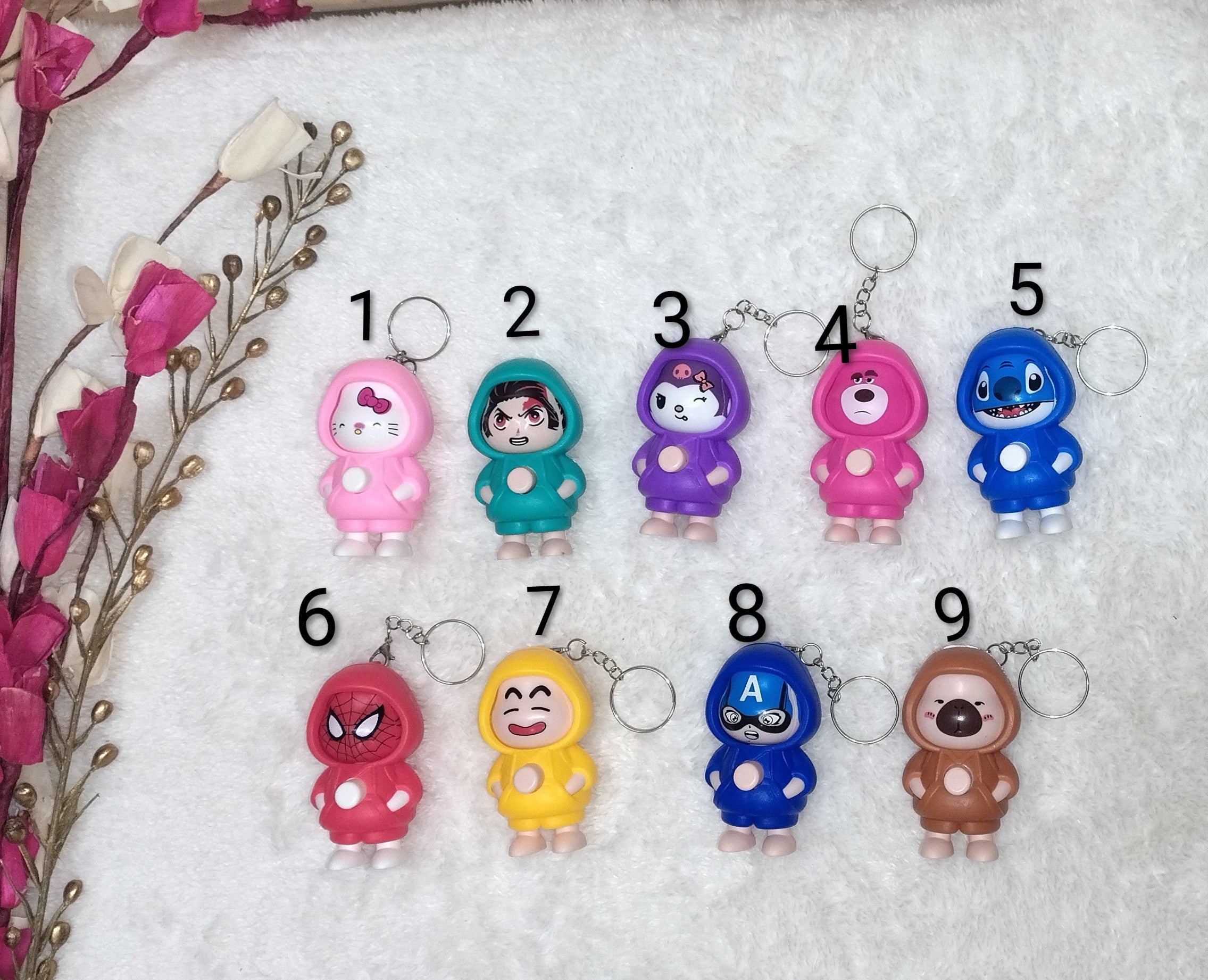 Expression Changeable Toy Key Chain