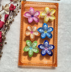 Plumeria Flower Hair Clips – Dual Shade - Big