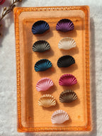 Shining Matte Shell Hair Claw Clips Set