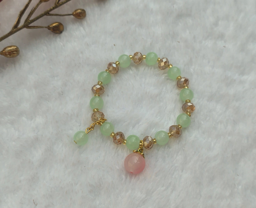 Pastel Beaded Charm Bracelet for Girls