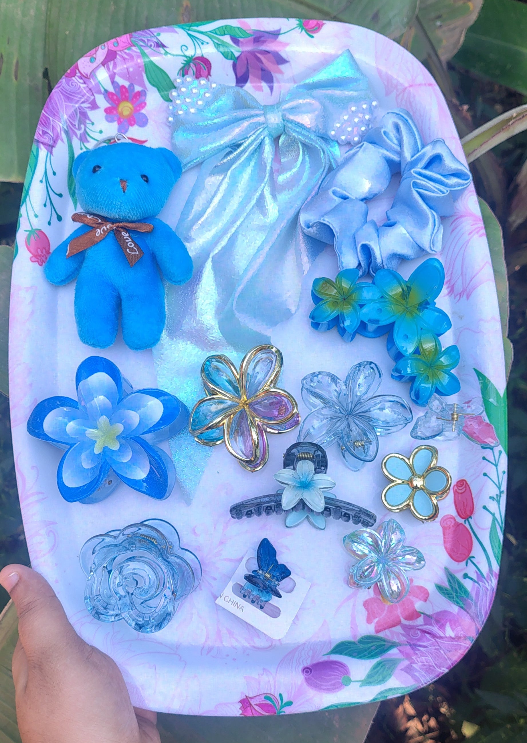 Blue Blossom Hair Accessories Hamper 💙