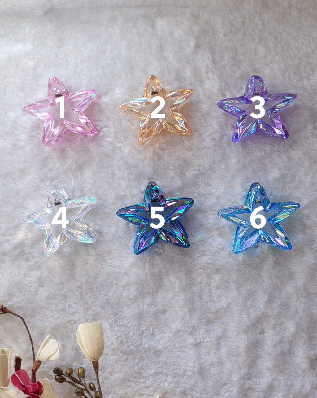 Crystal Star Hair Claw Clip – Trendy Korean Style Hair Accessory