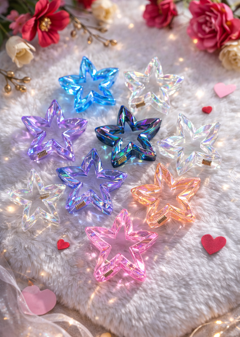 Crystal Star Hair Claw Clip – Trendy Korean Style Hair Accessory