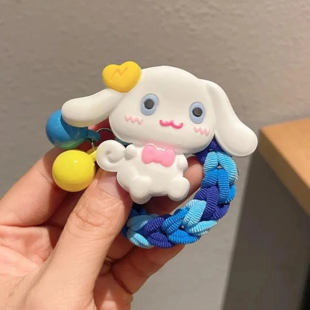 Cute Cartoon Hair Rubber Bands, Lovely Hair Ties for Girls, Colorful Elastic Hair Ties with Cute Cartoon Decoration
