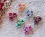 Double Flower Hair Claw Clip – Pastel Floral Design