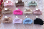 Rectangle Fluffy Fur Hair Claw Clip – Soft Winter Hair Accessory