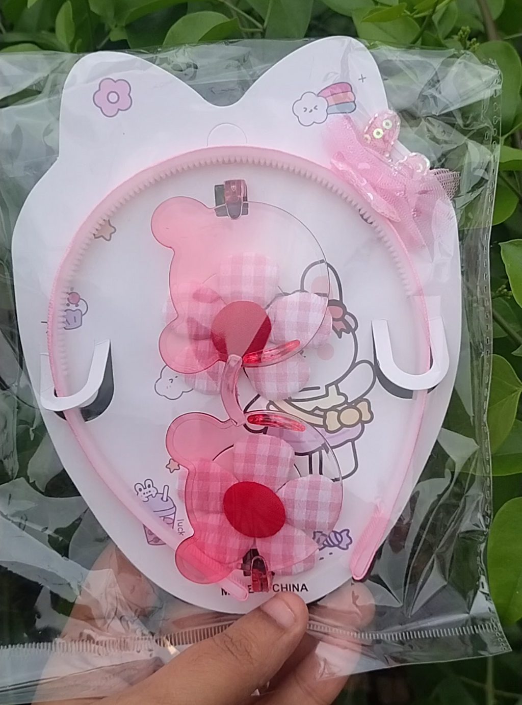 Cute Baby Hair Accessories Set | Headband ,Glass & Hair Clips Combo