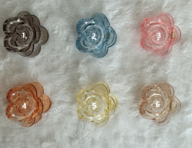 Elegant Rose Shape Transparent Hair Claw Clip – Medium Size