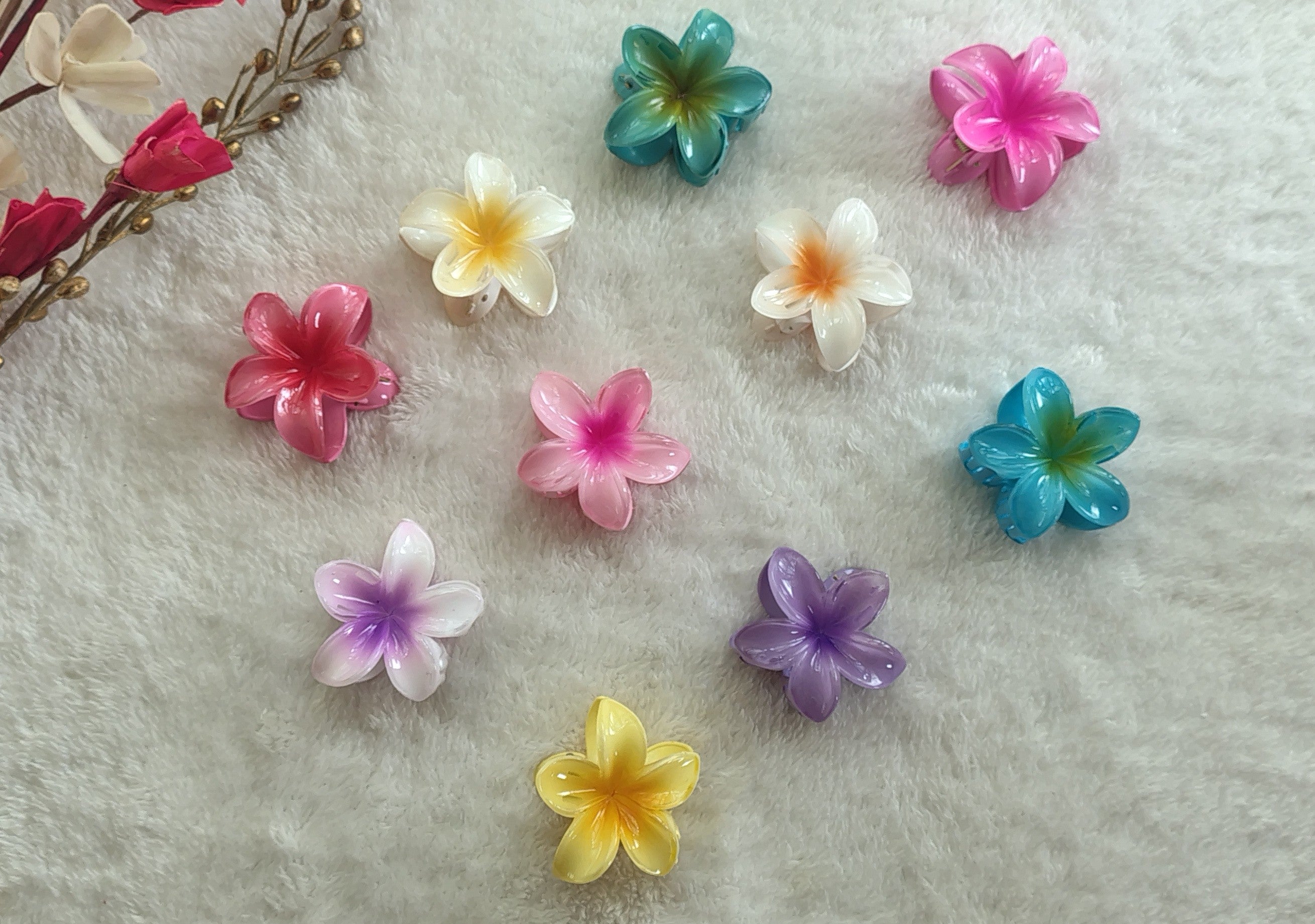 Flower Shape Mini Claw Clip for Girls & Women