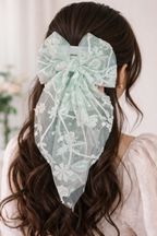 Elegant Floral Lace Hair Bow for Women & Girls
