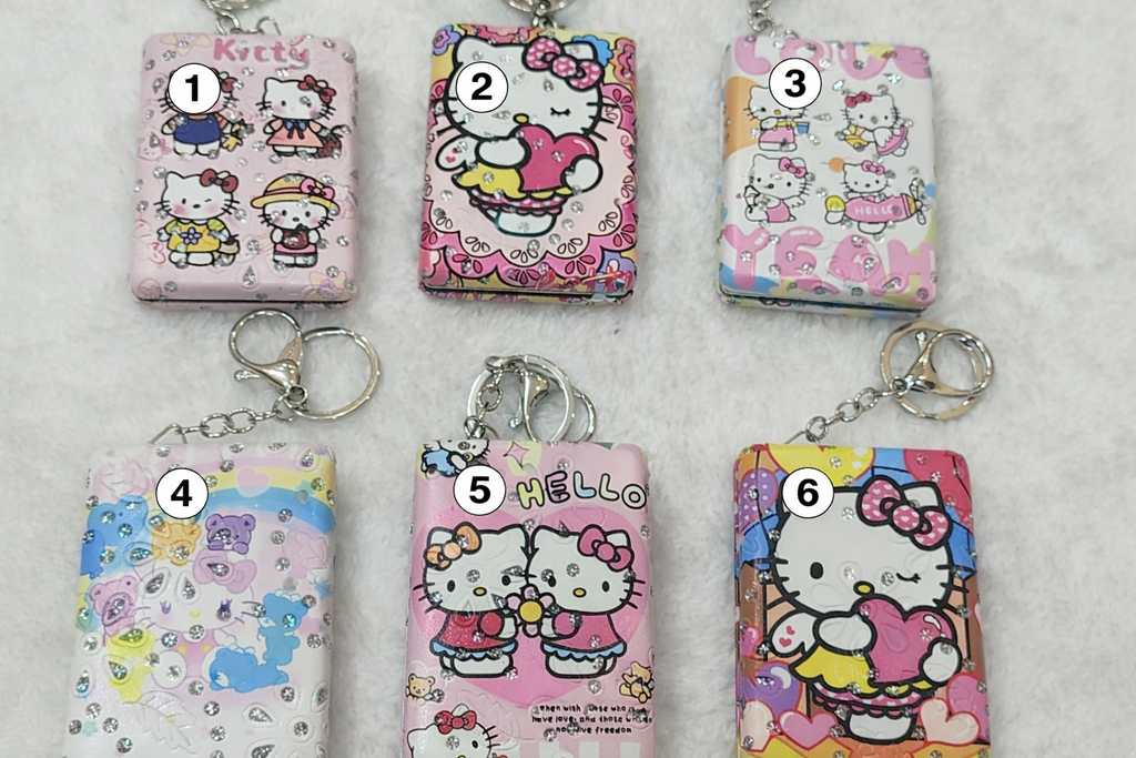 Cute Pocket Mirror with Keychain