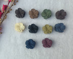 Matte flower hair claw clips in multiple colors for women and girls