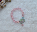 Cute Crystal Beaded Bracelet with heart Charm