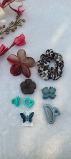 ₹99 Special Hair Accessories Combo – Claw Clip & Scrunchie Set