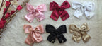 Elegant Rhinestone Heart Bow Hair Clip for Girls & Women