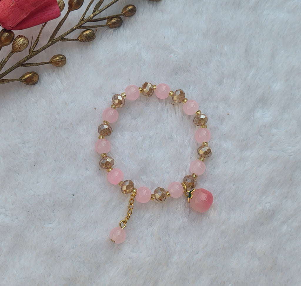 Pastel Beaded Charm Bracelet for Girls