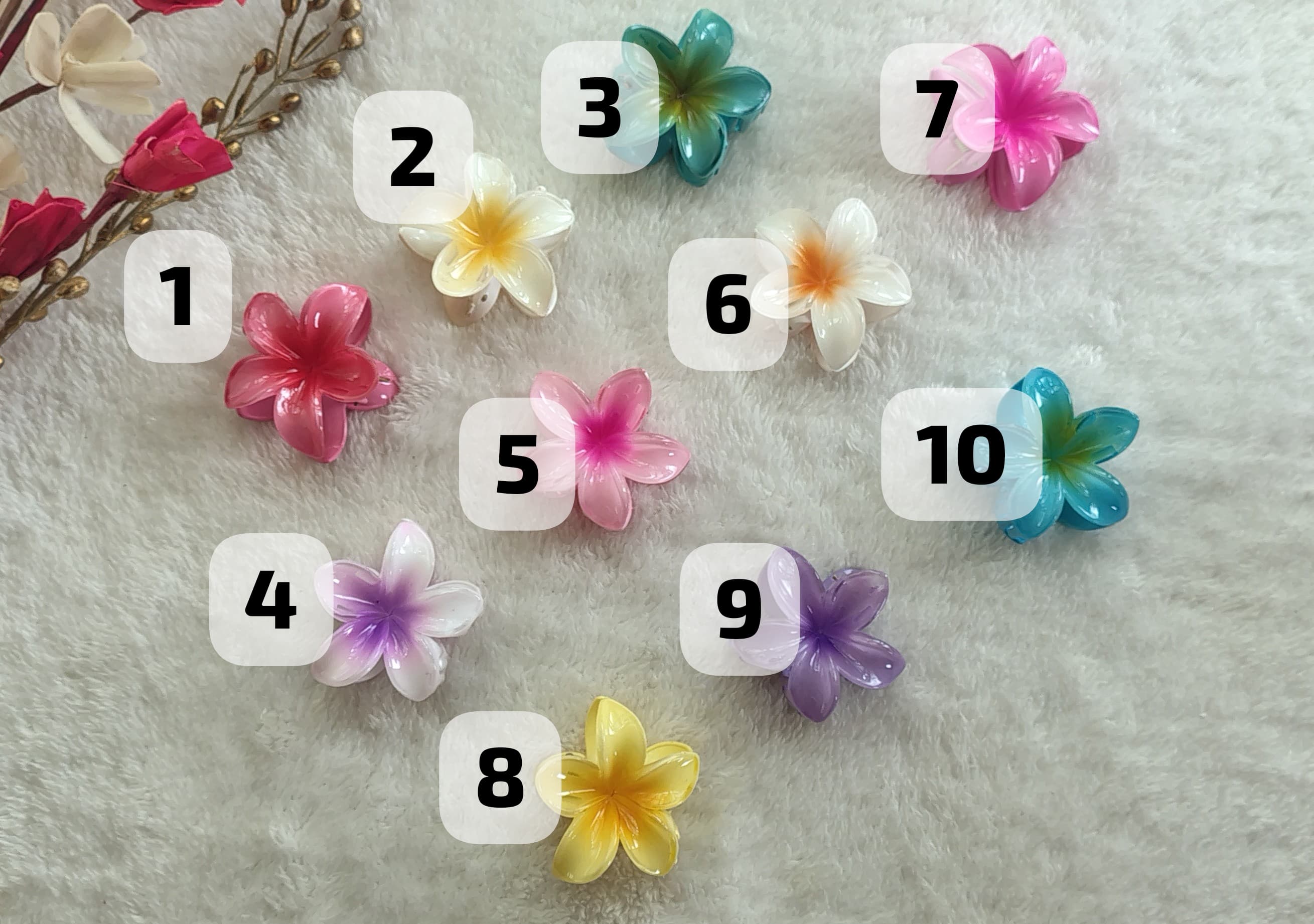 Flower Shape Mini Claw Clip for Girls & Women