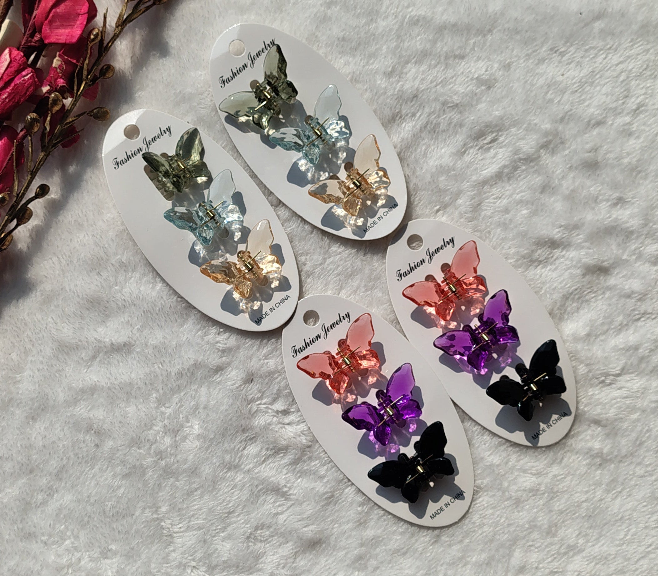 Butterfly Mini Hair Claw Clips Set – Cute & Trendy Hair Accessories for Women & Girls
