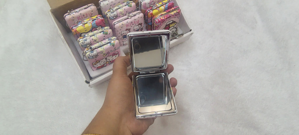 Cute Pocket Mirror with Keychain