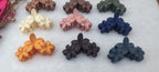 Matte flower hair claw clips