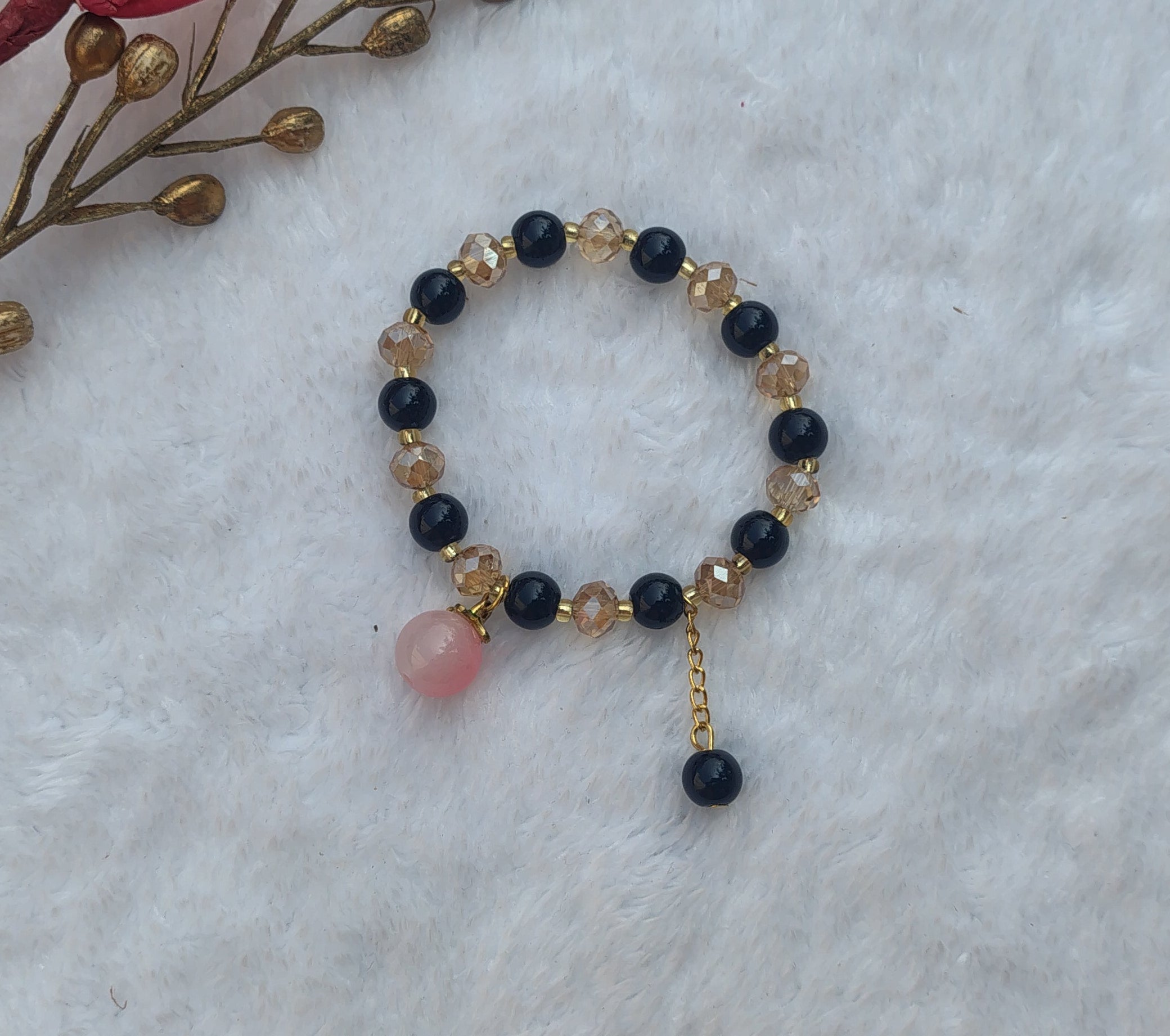 Pastel Beaded Charm Bracelet for Girls