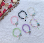 Cute Crystal Beaded Bracelet with heart Charm