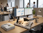 Aesthetic Sleeping Cat Dashboard Decor Plush for Car & Desk - white